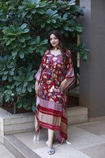 Lujo Pura Gaji Seda Abaya Caftán Jacquard Paithani Tejido Zari Dubai Islámico