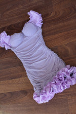 VESTIDO PEQUEÑO LAVANDA PARA MUJER DISEÑADOR MODA ALFOMBRA ROJA ¡LISTO! Talla XS NUEVO!