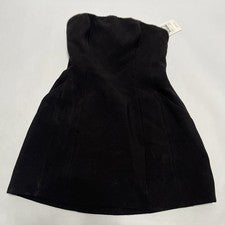 Nuevo con etiquetas Mini Vestido Bardot Para Mujer Karoline Sin Tirantes Ribete Reloj de Arena Negro Talla 4