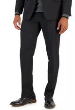 Pantalones de vestir Van Heusen para hombre pierna cónica negros 37W x 32L