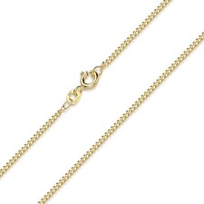 MATERIA oro cadena blindada collar mujer plata 925 chapado en oro 1,7 mm ancho