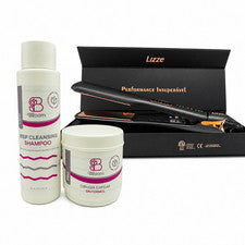 KIT BLOOM PRO CIRUGÍA CAPILAR + PLANCHA DE PELO Y CHAMPÚ LIZZE FUSION PRO