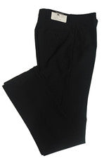 Pantalones de vestir Royal Diamond para hombre con frente plano negros pierna inacabada W32