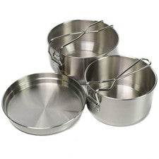 Utensilios de cocina checos originales de acero inoxidable 3 piezas ejército ...