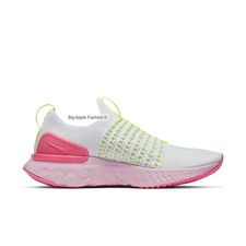 Nike Mujer React Phantom Run Flyknit 2 CZ7991-100 Blanco Voltio Rosa Brillo Talla 8