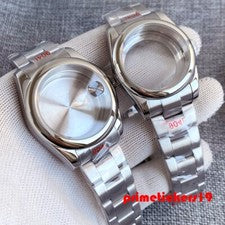 Caja de reloj de acero 36 mm/39 mm 316L + pulsera bisel pulido zafiro ajuste NH35 PT5000