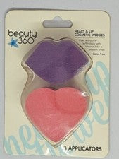 CVS Beauty 360 Cuñas Cosméticas para Corazón y Labios Herramientas de Maquillaje Sin Látex 3 Aplicadores