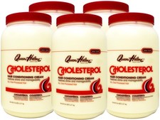 Paquete de 5 cremas acondicionadoras capilares con colesterol Queen Helene de 5 lb para cabello seco