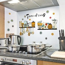 Pegatinas de pared decoración del hogar cocina cubiertos decorativos respetuosos con el medio ambiente