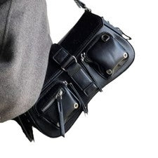 Bolsos Bandolera Negros Clásicos axilas Bolso de Mano Mujeres Moda Bolso de Mano