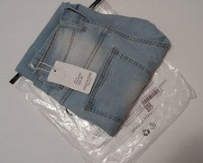 Pantalones de mezclilla ajustados para hombre talla 28 lavado claro 28 X 30