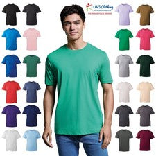 Camiseta clásica Anthem para hombre manga corta algodón orgánico cuello redondo XS-6XL