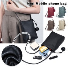 Bolso pequeño de cuero genuino de moda para teléfono para mujer de cuero suave bolso de hombro 1x