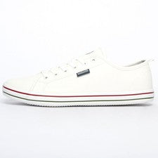 Lambretta Lyle Para Hombres Clásico Retro Plimsol Informal Moda Entrenadores Blancos