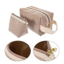 Bolsa de cosméticos con cremallera 2 piezas bolsas de artículos de tocador de belleza maquillaje para viajes