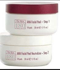 Peeling facial + neutralizador Nu Skin 180 AHA - 2 frascos 18 almohadillas cada uno 0,85 fl. oz. NUEVO