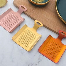 Rallador de acero inoxidable con revestimiento de color para puré y preparación de cocina