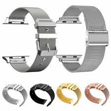 Correa de reloj de malla milanesa de acero inoxidable para Apple Iwatch 1/2/3/4 38 40 42 44 mm