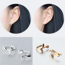 Pendientes y pinzas para mujer hojas plata de ley 925 pendientes pendientes pendientes pendientes