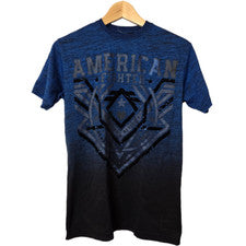 Camiseta de manga corta de hombre con estampado azul de la División de Entrenamiento de Cazas Americana SP