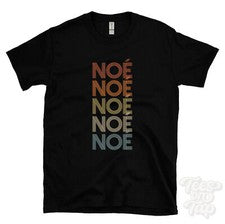 CAMISETA ESTILO RETRO REPETIDO NOÉ Hombre y Mujer Novedad Genial Nombre Regalo
