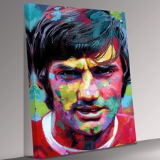 Impresión en lienzo moderno abstracto de George Best con arte de pared cuadro decoración del hogar