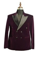 Hombres Chaqueta Púrpura para Fumar Diseñador Elegante Boda Fiesta Ropa Esmoquin Blazer Abrigo
