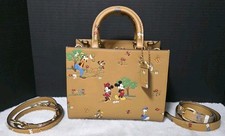 BOLSO COACH X DISNEY ROGUE 25 MICKEY MOUSE & FRIENDS - MARRÓN MIEL NUEVO CON ETIQUETAS