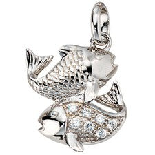 Joyería colgante signo zodiacal con circonitas * plata * colgante de cadena * aprox. 20 mm