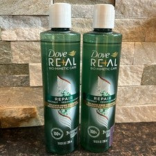 Champú de queratina vegana de coco reparador Dove RE+AL 10 oz 2 paquetes cuidado del cabello sin sulfatos