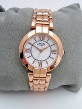 RELOJ GIRATORIO MUJER LB00673/41 ORO ACERO INOXIDABLE PULSERA CRISTALES GENUINO