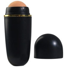 Rodillos de secado de aceite facial reutilizables de piedra volcánica 2 piezas herramienta de cuidado facial negro