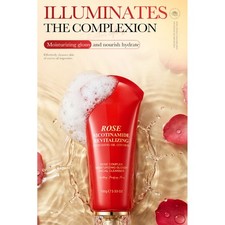 Limpiador facial hidratante brillante rosa para mujeres para el cuidado diario de la piel 100 g