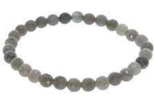 Pulsera elástica bola facetada labradorita 6 mm 6S195 - tamaño a elegir
