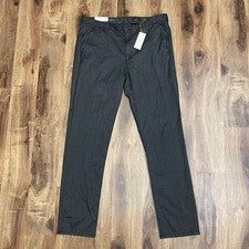 Pantalón ajustado AG Adriano Goldschmied Marshall para hombre 40x34 gris a rayas elástico