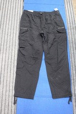 Pantalones cargo Aeropostale XL para hombre utilitarios activos pizarra negros cintura elástica holgados