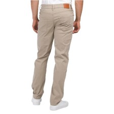 Pantalones de jean de satén Lucky Brand 410 calce deportivo para hombre talla 38x30 beige elástico
