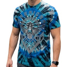 $40 AMERICAN FIGHTER Tie Dye HUNTSVILLE Camiseta Atlética Gráfica Nueva Con Etiquetas