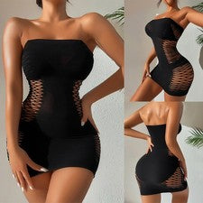 Vestido de mujer falda regular sexy verano sprin tentación malla femenina