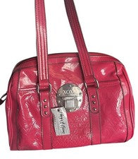 De Colección XOXO Y2K Fucsia Bolso de Mano de Hombro Cartera Plateado Herrajes Logotipo en Relieve NUEVO