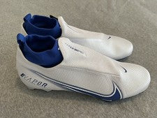Botines de fútbol Nike Vapor Edge Pro 360 blanco azul real para hombre talla 15 totalmente nuevos