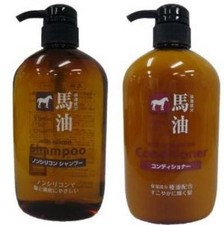 Champú y acondicionador para el cuidado del cabello Kumano HORSE OIL 600 ml Japón
