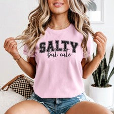 Salado pero lindo sarcasmo para mujer Camiseta gráfica para mujer