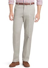 Pantalones chinos americanos de moda IZOD para hombre calce recto (38 W x 29 L, tiro alto)