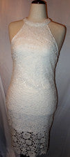 Vestido sin mangas de encaje floral blanco Sujan colección de moda para mujer mediano nuevo con etiquetas