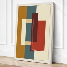 Impresión en lienzo geométrico geometría en capas arte de pared decoración del hogar listo para colgar