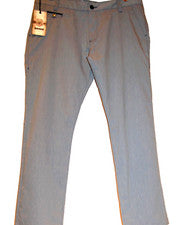 Pantalones informales de algodón a rayas azules exclusivos de Mondo para hombre talla 38