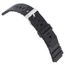 Correa de reloj deportiva Casio de goma negra flexible de 14 mm, impermeable larga 361