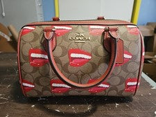 Bolso Cartera Coach X Tom Wesselmann (CQ033) Rowan Mediano Cuero, Boca/Labios