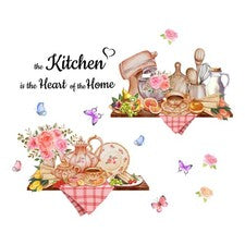 Elegantes pegatinas de pared de cocina perfectas para decoración de hogares y restaurantes